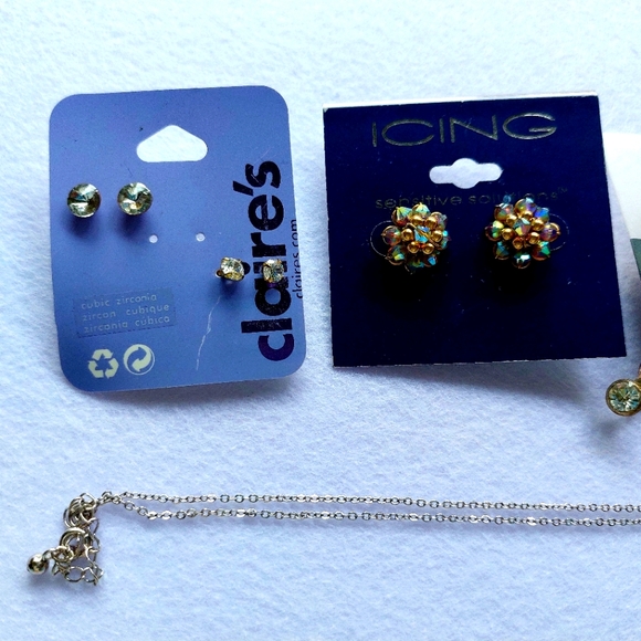 Lot Earrings Pendant Chain - Picture 2 of 16